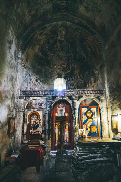 Inside an Old Church in Ushguli