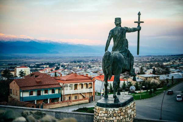 Statue of Erekle II in Telavi, Kakheti