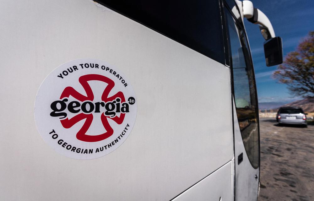 Georgia.to Logo on a Tourist Bus