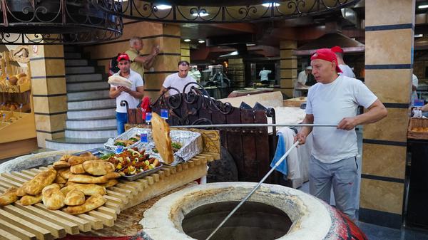 Traditional Armenian Bread Being Made