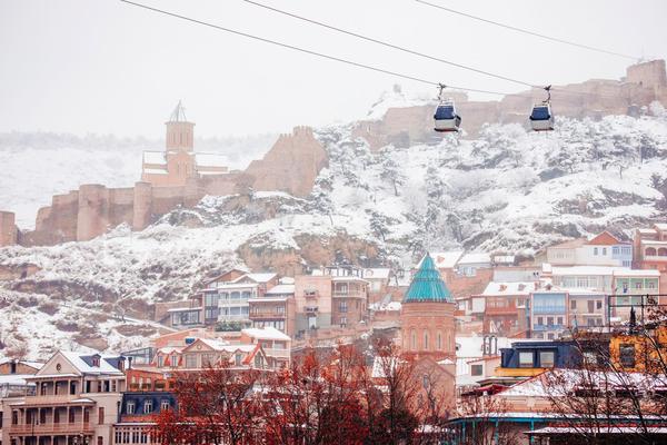 Old Tbilisi & Narikala Fortress In Winter