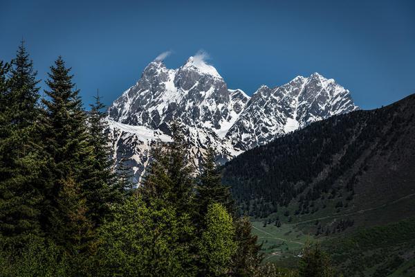 Majestic Ushba Mount in Svaneti Georgia