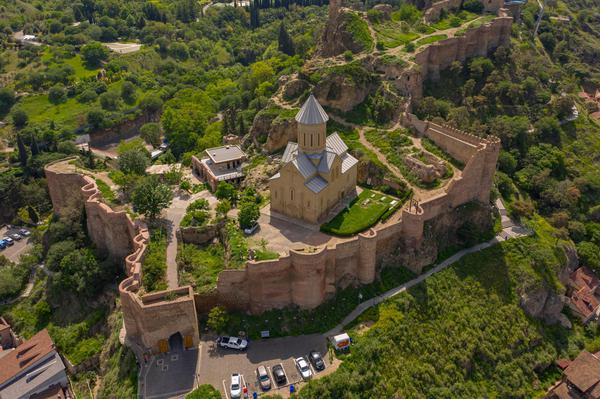 Narikala Fortress in Tbilisi from Above