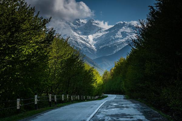Mountain Road to Svaneti in Georgia