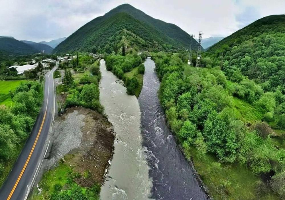 The Stunning Confluence of the White and Black Aragvi in Georgia