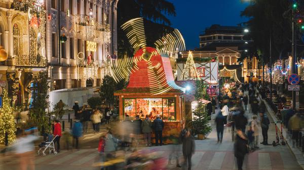 Tbilisi Christmas Market Panorama