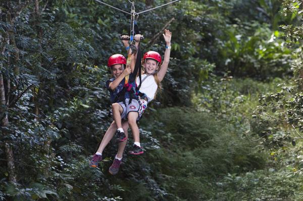 Children at Mtirala Park Zipline