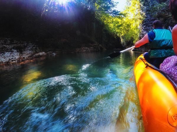 Boating at Martvili Canyon