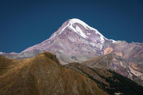 Mt Kazbek by a Sunny Day