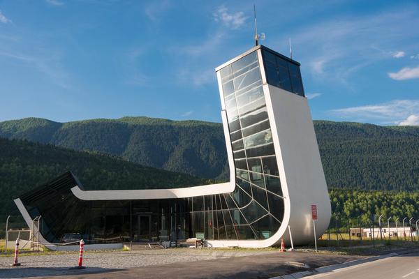 Queen Tamar Airport Building in Mestia, Svaneti, Georgia