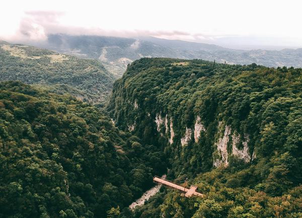 Bird View of the Okatse Canyon