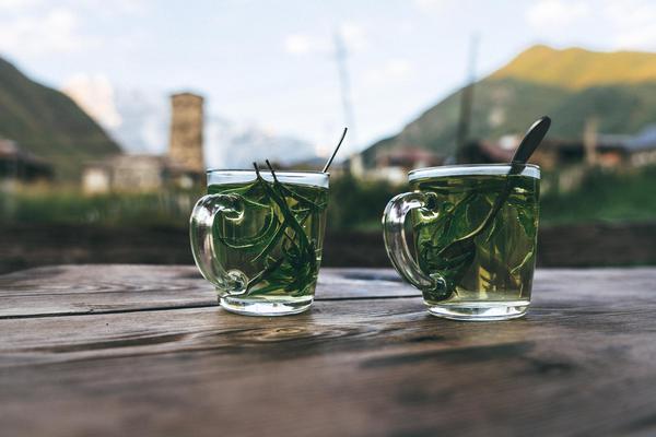 Enjoying Mint Flavored Tea in Ushguli Village