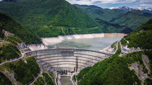 Enguri Dam from Above