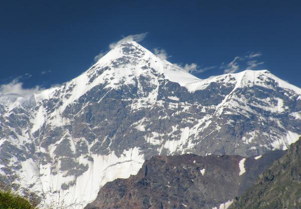 Gistola Peak in Georgian Caucasus Mountains