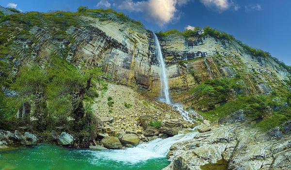Kinchkha Waterfall in Imereti Region