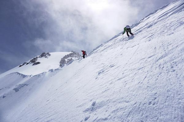 Kazbek Climbing - Alpinists on the Way to the Summit