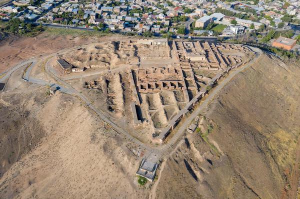 Aerial View of Erebuni fortress in Yerevan