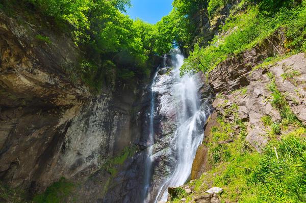 Makhuntseti Waterfall in Georgian Adjara