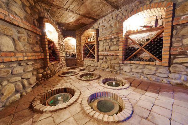 Traditional Wine Cellar with Qvevri Amphoras