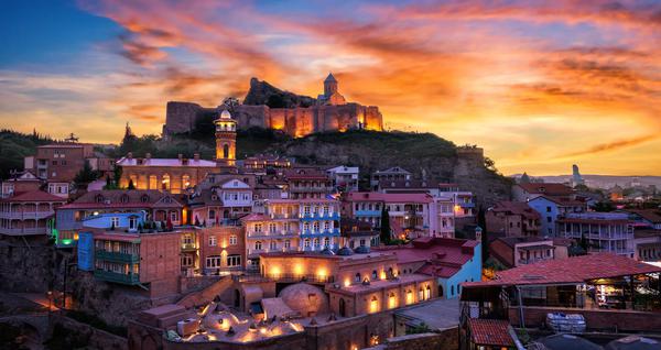 Stunning Tbilisi Old Town at Sunrise