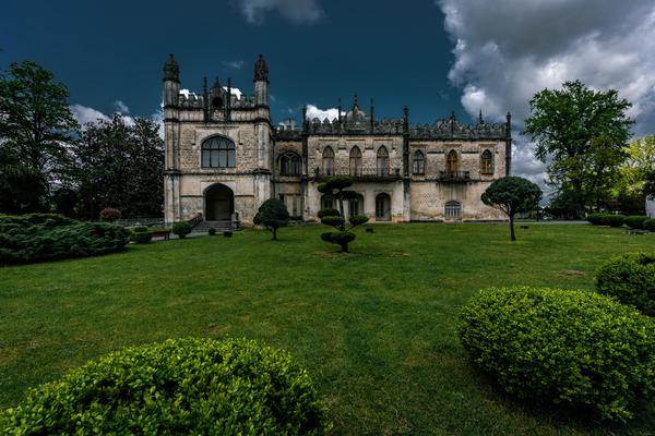 Dadiani Palace on Dramatic Sky Background