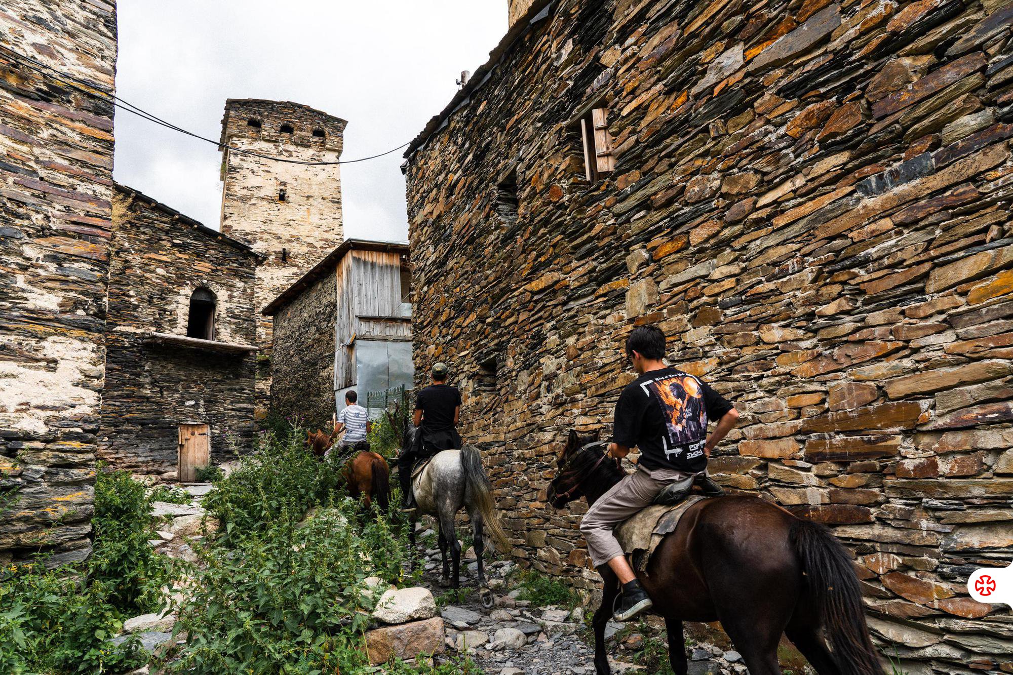 Ushguli People Riding Horses