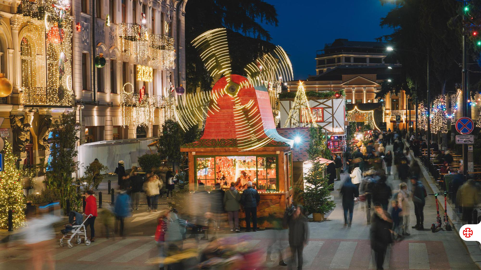 Tbilisi Christmas Market Panorama