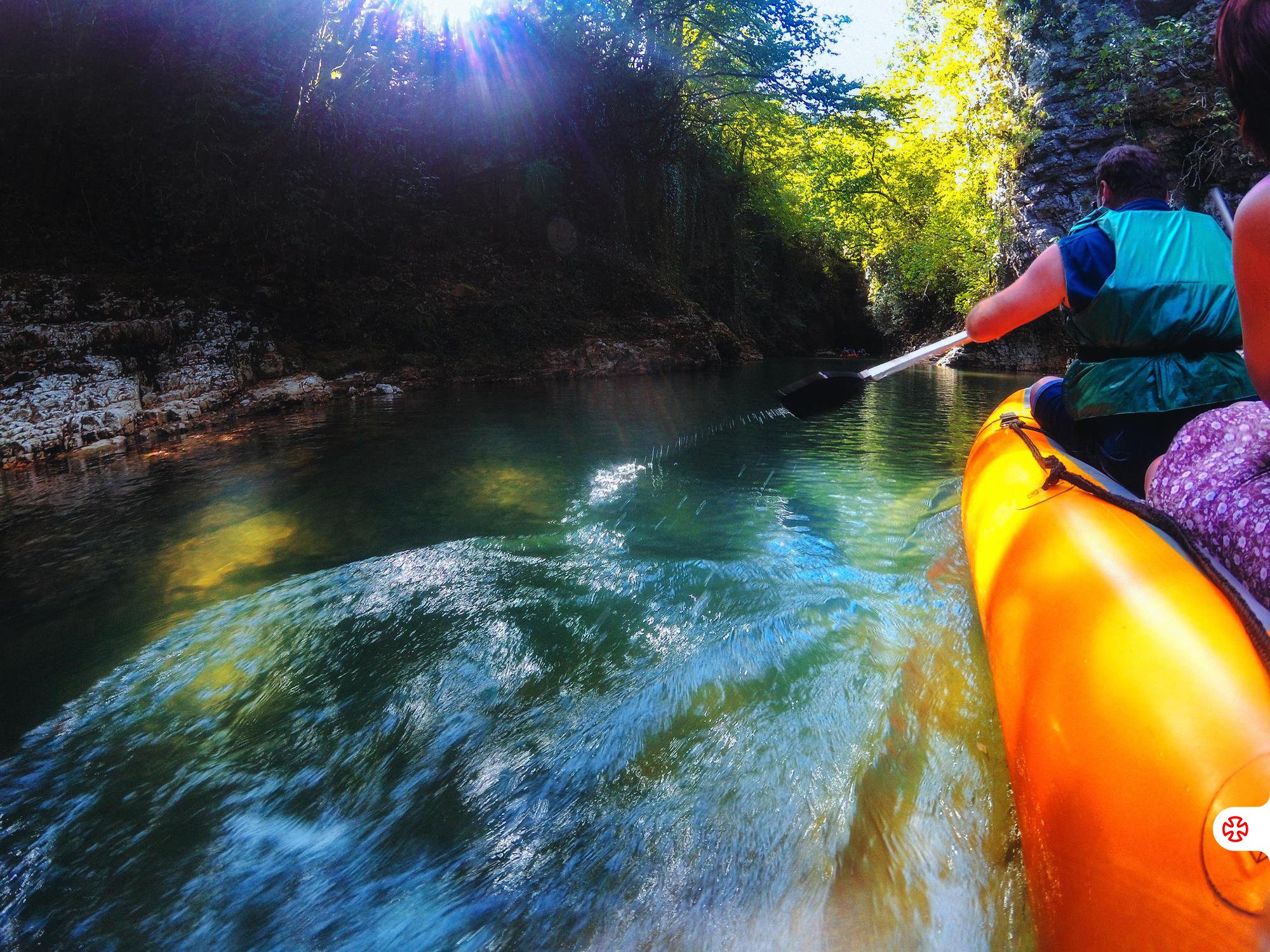 Boating at Martvili Canyon