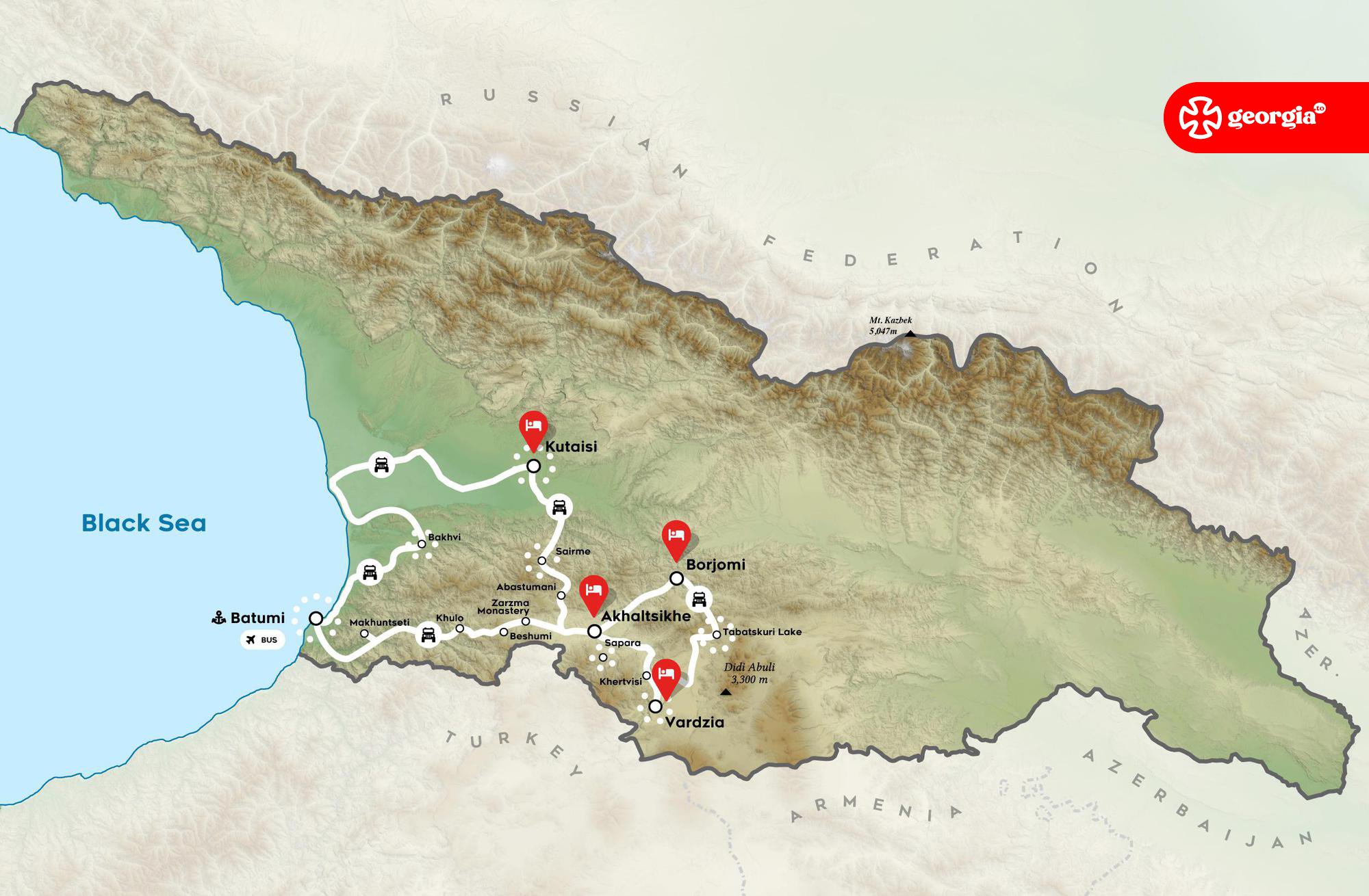 Southwest Off-Road Adventure Tour Map