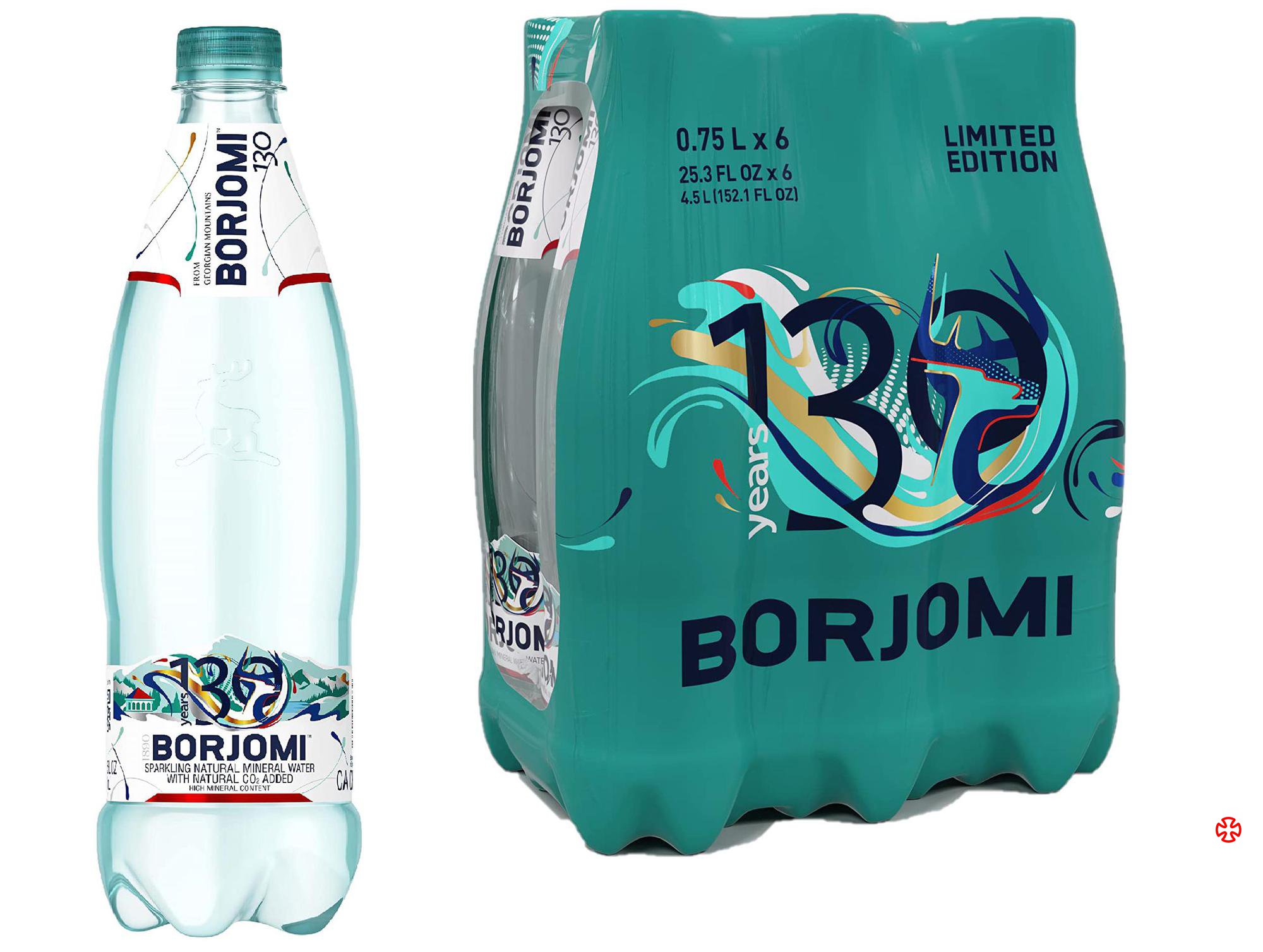 Bottles of Borjomi Mineral Water